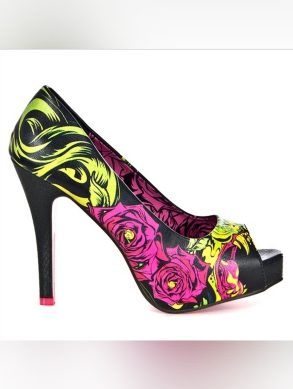 Iron Fist - Floral Peep-Toe Heels - Size 8